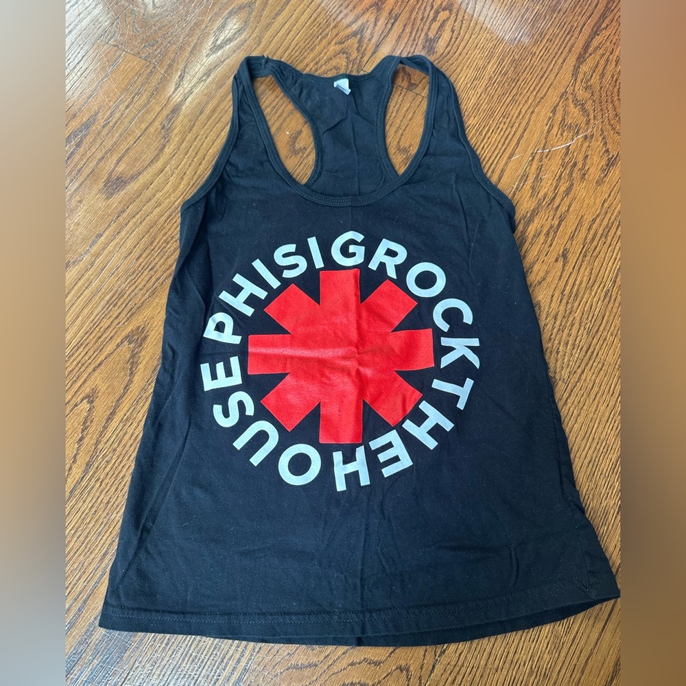 Vintage Phi Sig rock the house Women’s Black Racerback Tank